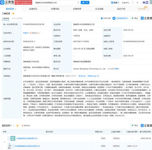壹网壹创在海南成立科技公司，拓展互联网数据服务业务